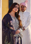 YAZMIN navy blue dress with Embroidered Lawn Sleeves from ELAF's "ELAF EID EDIT" 2024 Collection.
